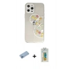 MARSİLYAN™- iPhone 12 Pro Kılıf Eksen Asil Prime - Siyah Polymer Nano Ekran Koruyucu + Shine Kamera Lens Koruma Cam - MI