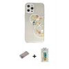 MARSİLYAN™- iPhone 12 Pro Kılıf Eksen Asil Prime - Siyah Polymer Nano Ekran Koruyucu + Shine Kamera Lens Koruma Cam - SABE