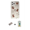 MARSİLYAN™- iPhone 12 Pro Kılıf Eksen Asil Prime - Siyah Polymer Nano Ekran Koruyucu + Shine Kamera Lens Koruma Cam - SABE