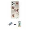 MARSİLYAN™- iPhone 12 Pro Kılıf Eksen Asil Prime - Siyah Polymer Nano Ekran Koruyucu + Shine Kamera Lens Koruma Cam - GI