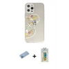 MARSİLYAN™- iPhone 12 Pro Kılıf Eksen Asil Prime - Siyah Polymer Nano Ekran Koruyucu + Shine Kamera Lens Koruma Cam - MI