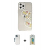 MARSİLYAN™- iPhone 12 Pro Kılıf Eksen Asil Prime - Siyah Polymer Nano Ekran Koruyucu + Shine Kamera Lens - MI
