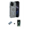 MARSİLYAN™- iPhone 12 Pro Kılıf Eksen Çizgi - Siyah 360 Mat Full Body Arka Koruyucu + Shine Kamera Lens Koruma Cam - GI