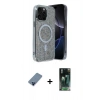 MARSİLYAN™- iPhone 12 Pro Kılıf Eksen Çizgi - Siyah 360 Mat Full Body Arka Koruyucu + Metal Kamera Lens Koruma Cam - MI