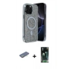 MARSİLYAN™- iPhone 12 Pro Kılıf Eksen Çizgi - Siyah 360 Mat Full Body Arka Koruyucu + Renkli Kamera Lens Koruma Cam - YL