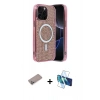 MARSİLYAN™- iPhone 12 Pro Kılıf Eksen Çizgi - Siyah 3D Antistatik Cam Ekran Koruyucu + Shine Kamera Lens Koruma Cam - SABE