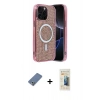 MARSİLYAN™- iPhone 12 Pro Kılıf Eksen Çizgi - Siyah 6D Mat Seramik Hayalet Nano Ekran Koruyucu + Açık Yeşil Metal Kamera Lens Koruma Cam