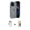 MARSİLYAN™- iPhone 12 Pro Kılıf Eksen Çizgi - Siyah 6D Mat Seramik Hayalet Nano Ekran Koruyucu + Shine Kamera Lens - GD