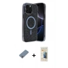 MARSİLYAN™- iPhone 12 Pro Kılıf Eksen Çizgi - Siyah 6D Mat Seramik Hayalet Nano Ekran Koruyucu + Metal Kamera Lens Koruma Cam - GS