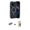 MARSİLYAN™- iPhone 12 Pro Kılıf Eksen Çizgi - Siyah 6D Mat Seramik Hayalet Nano Ekran Koruyucu + Renkli Kamera Lens Koruma Cam - YL