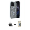 MARSİLYAN™- iPhone 12 Pro Kılıf Eksen Çizgi - Siyah 6D Mat Seramik Hayalet Nano Ekran Koruyucu + Kamera Lens Koruma Cam - SF