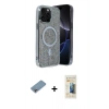 MARSİLYAN™- iPhone 12 Pro Kılıf Eksen Çizgi - Siyah 6D Mat Seramik Hayalet Nano Ekran Koruyucu + Shine Kamera Lens Koruma Cam - GI