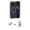 MARSİLYAN™- iPhone 12 Pro Kılıf Eksen Çizgi - Siyah 6D Mat Seramik Hayalet Nano Ekran Koruyucu + Shine Kamera Lens Koruma Cam - MI