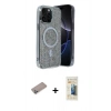 MARSİLYAN™- iPhone 12 Pro Kılıf Eksen Çizgi - Siyah 6D Mat Seramik Hayalet Nano Ekran Koruyucu + Shine Kamera Lens Koruma Cam - SABE