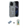 MARSİLYAN™- iPhone 12 Pro Kılıf Eksen Çizgi - Siyah Polymer Nano Ekran Koruyucu + Shine Kamera Lens Koruma Cam - GS