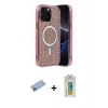 MARSİLYAN™- iPhone 12 Pro Kılıf Eksen Çizgi - Siyah Polymer Nano Ekran Koruyucu + Shine Kamera Lens Koruma Cam - MI