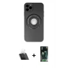 MARSİLYAN™- iPhone 12 Pro Kılıf Eksen Klasik Prime - Şeffaf 360 Full Body Arka Koruyucu + Kamera Lens Koruma Cam - SF
