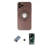 MARSİLYAN™- iPhone 12 Pro Kılıf Eksen Klasik Prime - Şeffaf 360 Full Body Arka Koruyucu + Metal Kamera Lens Koruma Cam - MI