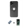 MARSİLYAN™- iPhone 12 Pro Kılıf Eksen Klasik Prime - Şeffaf 360 Full Body Arka Koruyucu + Metal Kamera Lens Koruma Cam - MI