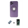 MARSİLYAN™- iPhone 12 Pro Kılıf Eksen Klasik Prime - Şeffaf 360 Full Body Arka Koruyucu + Metal Kamera Lens Koruma Cam - MI