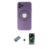 MARSİLYAN™- iPhone 12 Pro Kılıf Eksen Klasik Prime - Şeffaf 360 Full Body Arka Koruyucu + Shine Kamera Lens Koruma Cam - SH