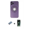 MARSİLYAN™- iPhone 12 Pro Kılıf Eksen Klasik Prime - Şeffaf 360 Full Body Arka Koruyucu + Shine Kamera Lens Koruma Cam - PE