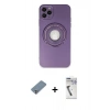 MARSİLYAN™- iPhone 12 Pro Kılıf Eksen Klasik Prime - Şeffaf Uv Polymer Nano Ekran Koruyucu + Metal Kamera Lens Koruma Cam - GS
