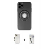 MARSİLYAN™- iPhone 12 Pro Kılıf Eksen Klasik Prime - Şeffaf Uv Polymer Nano Ekran Koruyucu + Shine Kamera Lens - GD