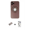 MARSİLYAN™- iPhone 12 Pro Kılıf Eksen Klasik Prime - Şeffaf Uv Polymer Nano Ekran Koruyucu + Shine Kamera Lens Koruma Cam - SABE