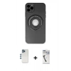 MARSİLYAN™- iPhone 12 Pro Kılıf Eksen Klasik Prime - Şeffaf Uv Polymer Nano Ekran Koruyucu + Shine Kamera Lens - MI