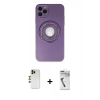 MARSİLYAN™- iPhone 12 Pro Kılıf Eksen Klasik Prime - Şeffaf Uv Polymer Nano Ekran Koruyucu + Shine Kamera Lens - GD