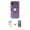MARSİLYAN™- iPhone 12 Pro Kılıf Eksen Klasik Prime - Siyah 34D Hayalet Izgaralı Cam + Shine Kamera Lens - GS