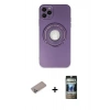 MARSİLYAN™- iPhone 12 Pro Kılıf Eksen Klasik Prime - Siyah 34D Hayalet Izgaralı Cam + Shine Kamera Lens Koruma Cam - SABE