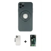 MARSİLYAN™- iPhone 12 Pro Kılıf Eksen Klasik Prime - Siyah 360 Mat Full Body Arka Koruyucu + Shine Kamera Lens - GS