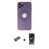 MARSİLYAN™- iPhone 12 Pro Kılıf Eksen Klasik Prime - Siyah 360 Mat Full Body Arka Koruyucu + Shine Kamera Lens Koruma Cam - GD