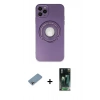MARSİLYAN™- iPhone 12 Pro Kılıf Eksen Klasik Prime - Siyah 360 Mat Full Body Arka Koruyucu + Shine Kamera Lens Koruma Cam - GI