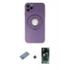 MARSİLYAN™- iPhone 12 Pro Kılıf Eksen Klasik Prime - Siyah 360 Mat Full Body Arka Koruyucu + Shine Kamera Lens Koruma Cam - GS