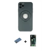 MARSİLYAN™- iPhone 12 Pro Kılıf Eksen Klasik Prime - Siyah 360 Mat Full Body Arka Koruyucu + Shine Kamera Lens Koruma Cam - GD
