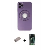 MARSİLYAN™- iPhone 12 Pro Kılıf Eksen Klasik Prime - Siyah 360 Mat Full Body Arka Koruyucu + Shine Kamera Lens Koruma Cam - SABE