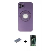 MARSİLYAN™- iPhone 12 Pro Kılıf Eksen Klasik Prime - Siyah 360 Mat Full Body Arka Koruyucu + Renkli Kamera Lens Koruma Cam - YL