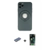 MARSİLYAN™- iPhone 12 Pro Kılıf Eksen Klasik Prime - Siyah 360 Mat Full Body Arka Koruyucu + Renkli Kamera Lens Koruma Cam - YL