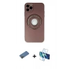 MARSİLYAN™- iPhone 12 Pro Kılıf Eksen Klasik Prime - Siyah 3D Antistatik Seramik Nano Ekran Koruyucu + Shine Kamera Lens Koruma Cam - GD
