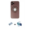 MARSİLYAN™- iPhone 12 Pro Kılıf Eksen Klasik Prime - Siyah 3D Antistatik Seramik Nano Ekran Koruyucu + Shine Kamera Lens Koruma Cam - MI