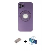 MARSİLYAN™- iPhone 12 Pro Kılıf Eksen Klasik Prime - Siyah 3D Antistatik Seramik Nano Ekran Koruyucu + Shine Kamera Lens Koruma Cam - SABE