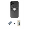 MARSİLYAN™- iPhone 12 Pro Kılıf Eksen Klasik Prime - Siyah 6D Mat Seramik Hayalet Nano Ekran Koruyucu + Metal Kamera Lens Koruma Cam - GS