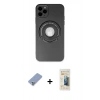 MARSİLYAN™- iPhone 12 Pro Kılıf Eksen Klasik Prime - Siyah 6D Mat Seramik Hayalet Nano Ekran Koruyucu + Metal Kamera Lens Koruma Cam - KUYL