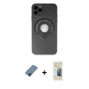 MARSİLYAN™- iPhone 12 Pro Kılıf Eksen Klasik Prime - Siyah 6D Mat Seramik Hayalet Nano Ekran Koruyucu + Metal Kamera Lens Koruma Cam - MI
