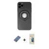 MARSİLYAN™- iPhone 12 Pro Kılıf Eksen Klasik Prime - Siyah 6D Mat Seramik Hayalet Nano Ekran Koruyucu + Metal Kamera Lens Koruma Cam - AKYL