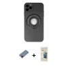 MARSİLYAN™- iPhone 12 Pro Kılıf Eksen Klasik Prime - Siyah 6D Mat Seramik Hayalet Nano Ekran Koruyucu + Metal Kamera Lens Koruma Cam - KI