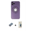 MARSİLYAN™- iPhone 12 Pro Kılıf Eksen Klasik Prime - Siyah 6D Mat Seramik Hayalet Nano Ekran Koruyucu + Metal Kamera Lens Koruma Cam - KI